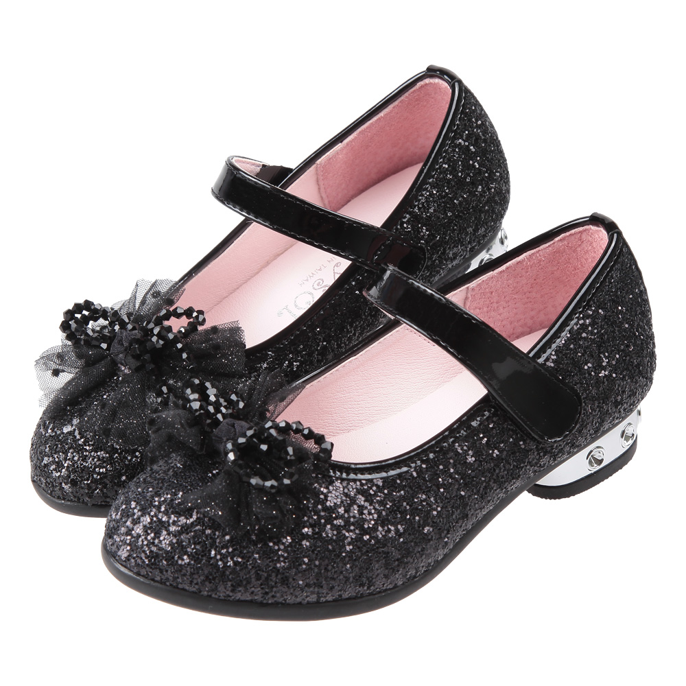 《布布童鞋》黑嘉麗繽紛顆顆蝴蝶結兒童公主鞋(18~22公分) [ K3D136D