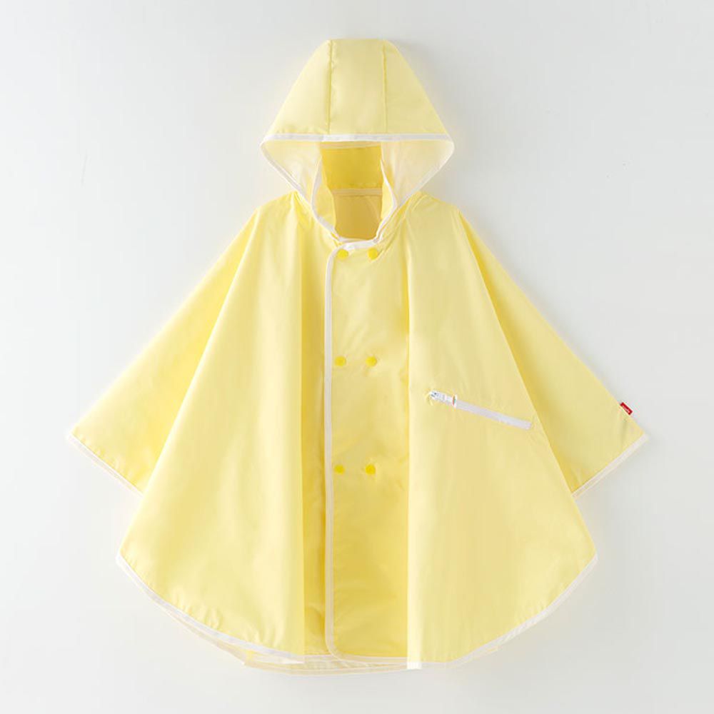 韓國 OZKIZ-馬卡龍色兒童防風斗篷雨衣(可收納)-淡黃