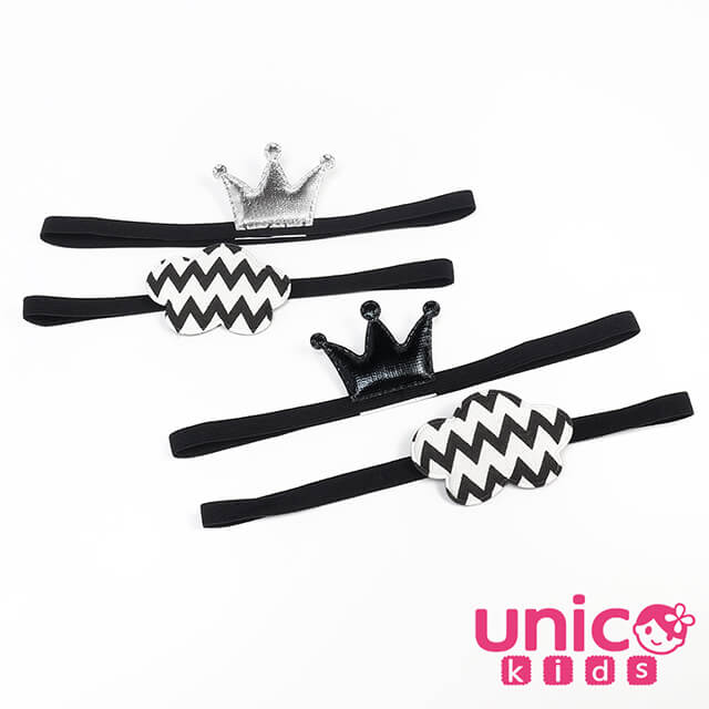 UNICO 韓版 兒童皇冠+可愛雲朵髮帶(兩件組)