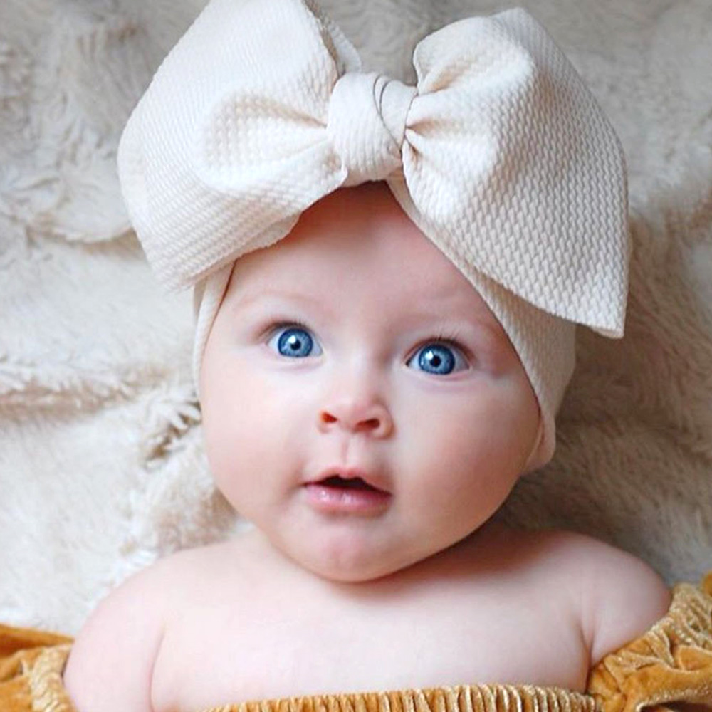 UNICO 兒童 歐美寶寶最愛玉米粒大蝴蝶結寬髮帶/髮飾