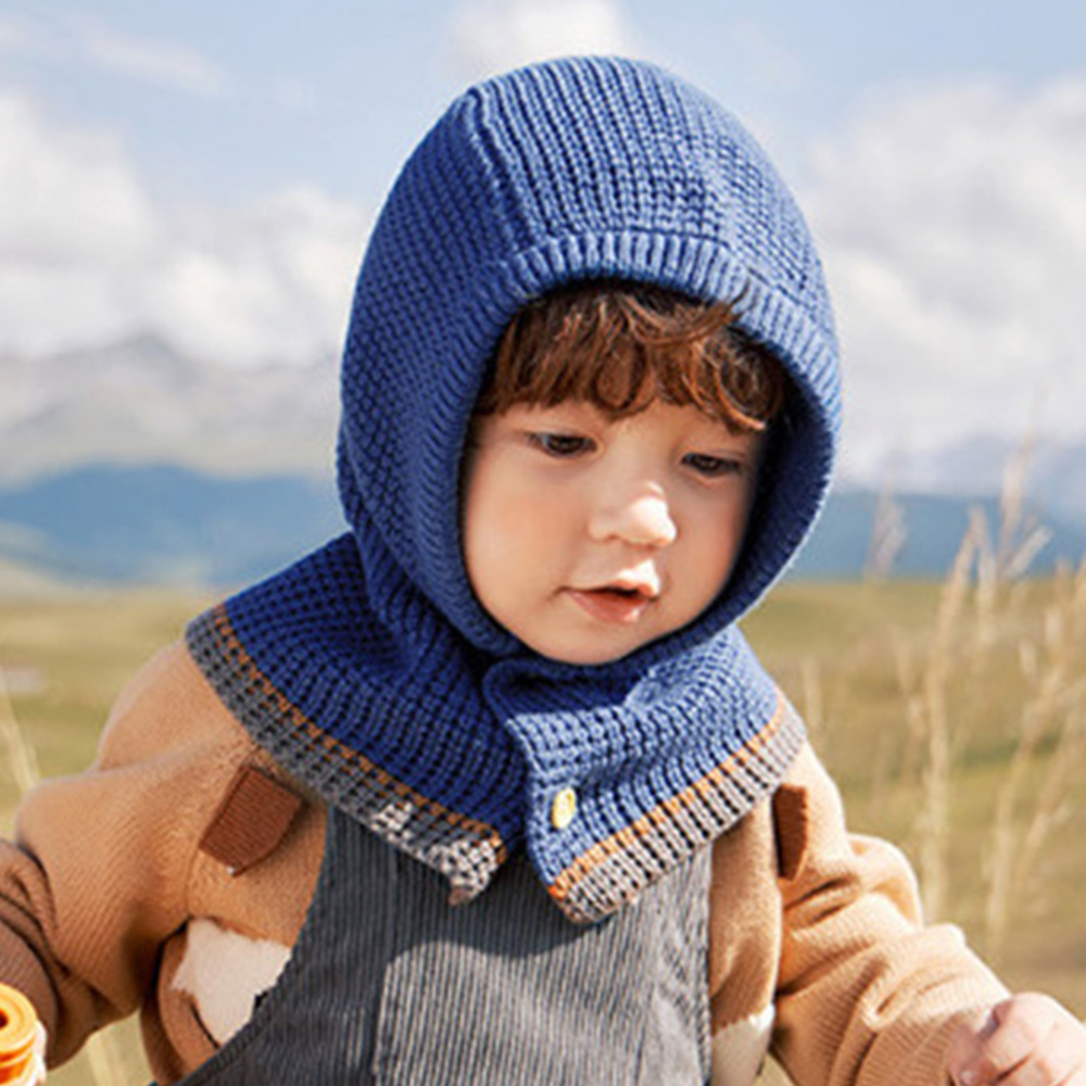 Kocotree保暖針織帽兩用圍巾-兒童