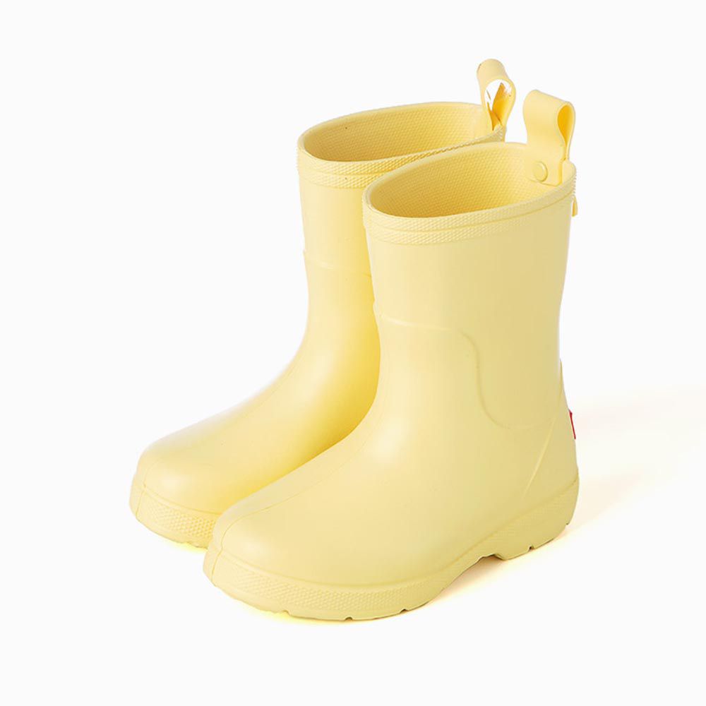 韓國 OZKIZ-馬卡龍色兒童輕量雨鞋-鴨子-淡黃