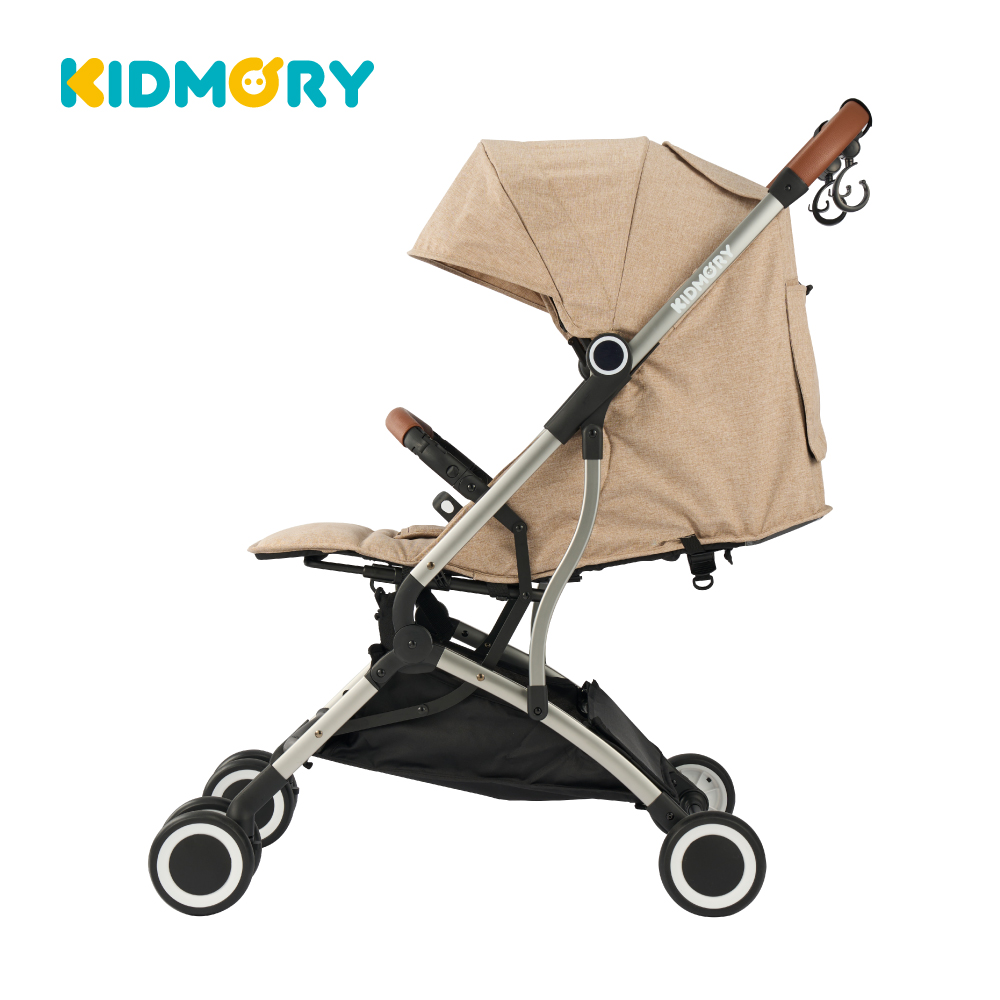 【KIDMORY】輕量秒收嬰兒推車 - 摩卡杏（KM-688-BG）