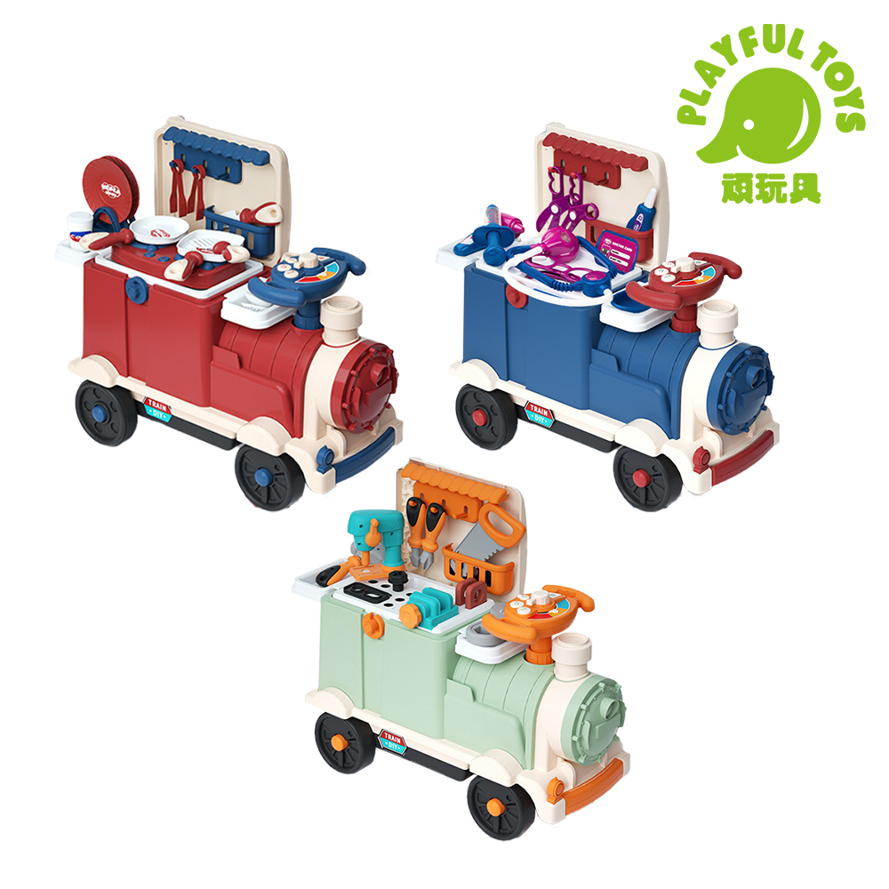 【Playful Toys 頑玩具】滑行火車家家酒 (廚房玩具 醫生玩具 滑步車 兒童禮物)