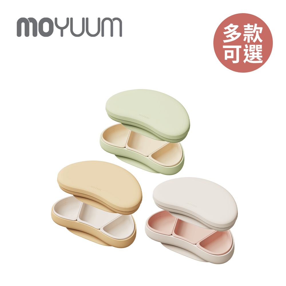 MOYUUM 韓國 白金矽膠吸盤式組合餐盤組-可頌系列-多款可選