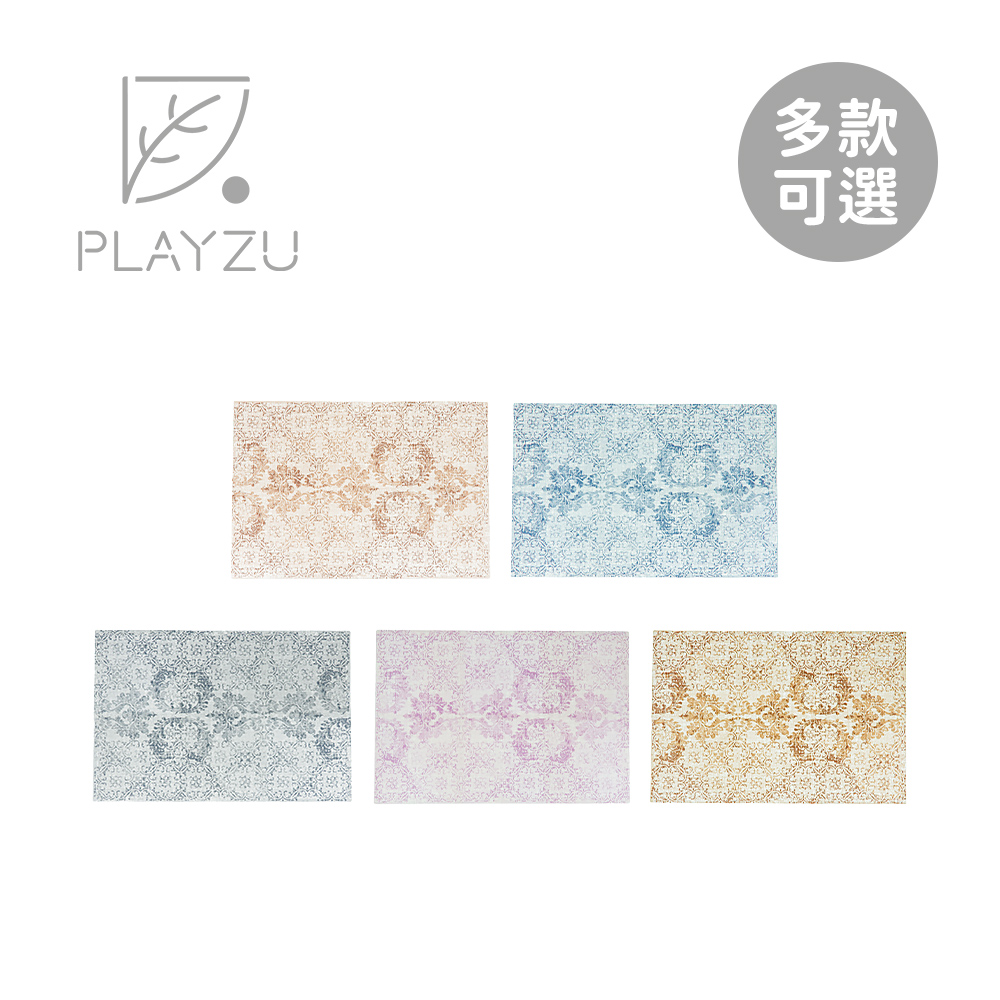 PLAYZU 歐美設計無毒巧拼地墊 復古系列(58x58x1.2cm) 6入組-多款可選