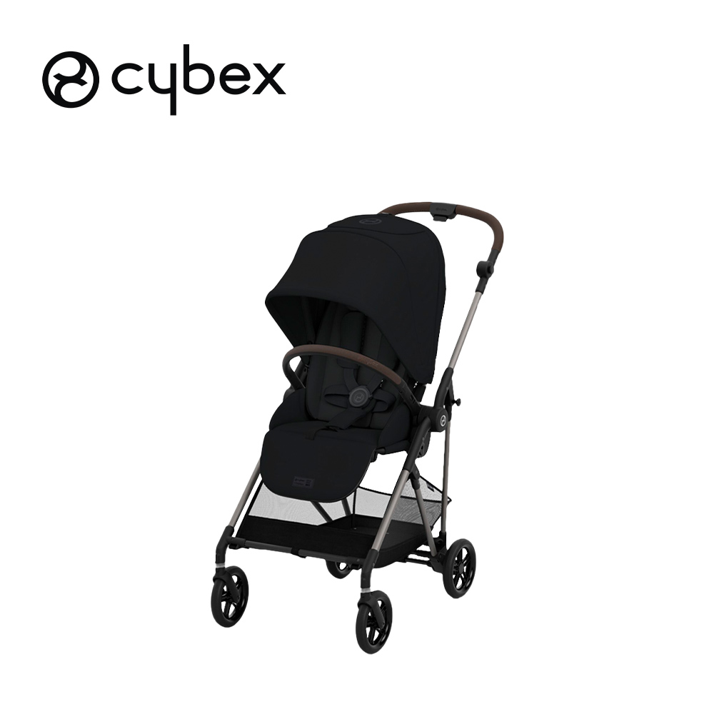 Cybex 德國 Melio 雙向嬰兒推車(含新生兒座墊組) 輕量款-黑色