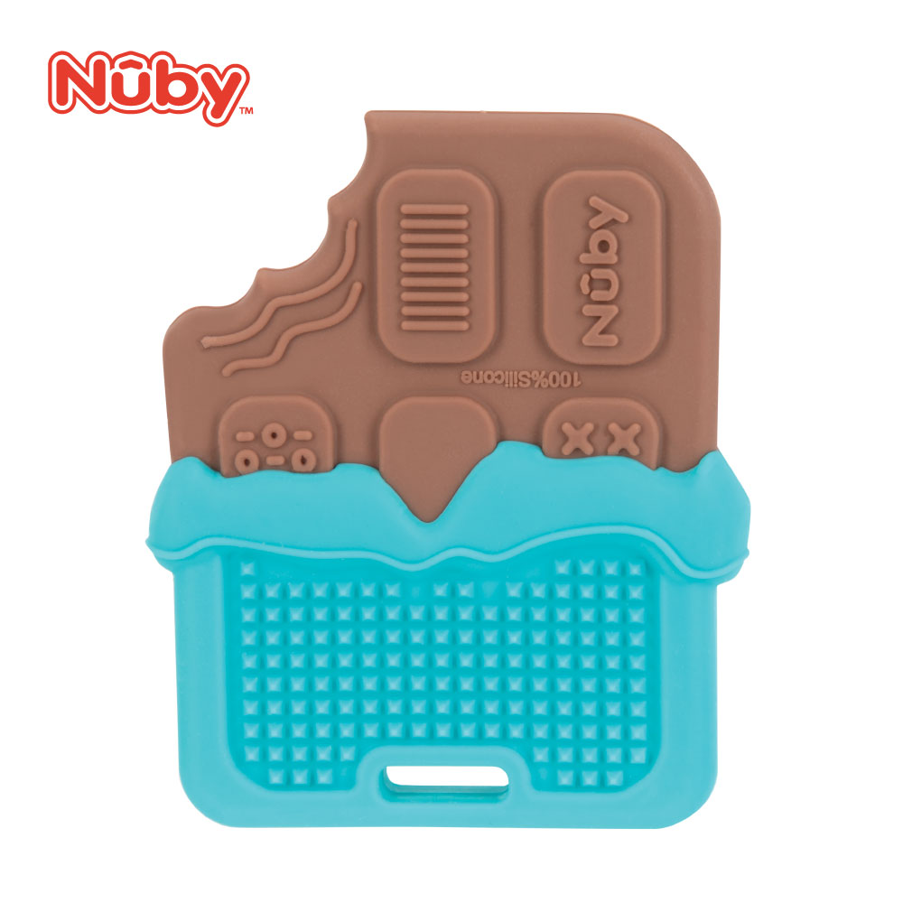 Nuby造型矽膠固齒器 巧克力棒