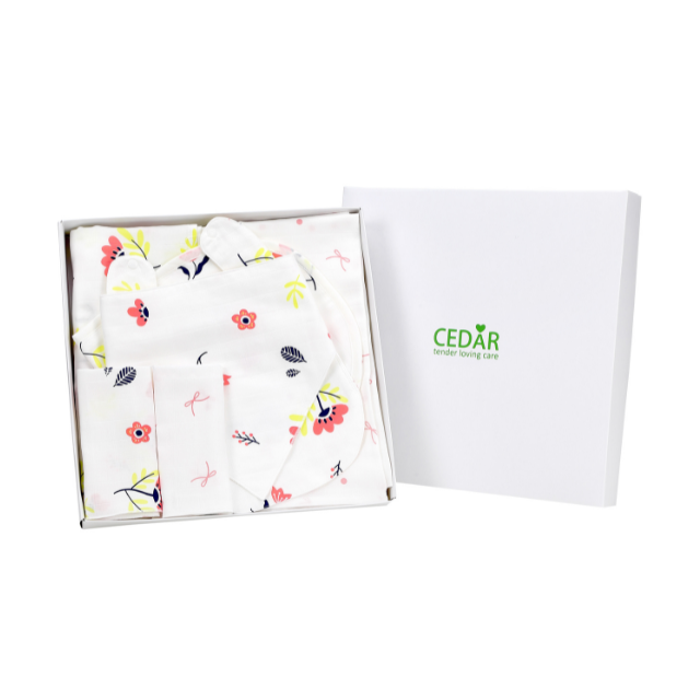 CEDAR頂級舒棉新生兒祝賀禮盒- 花園朵朵 經典七件組