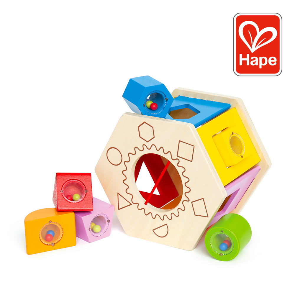 德國Hape 六角分類積木盒