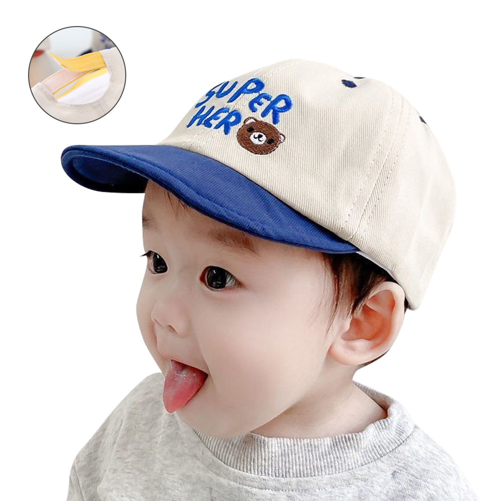 【Mesenfants】兒童帽子 刺繡字母熊童帽兒童防曬帽 兒童棒球帽