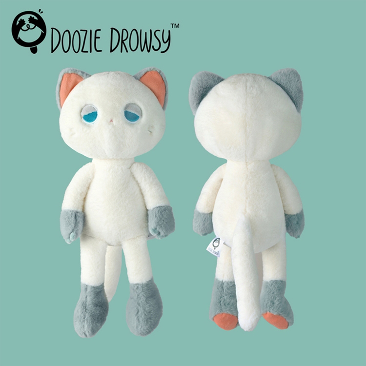 Doozie Drowsy 毛絨玩偶小白貓Neo 小黑貓Noc