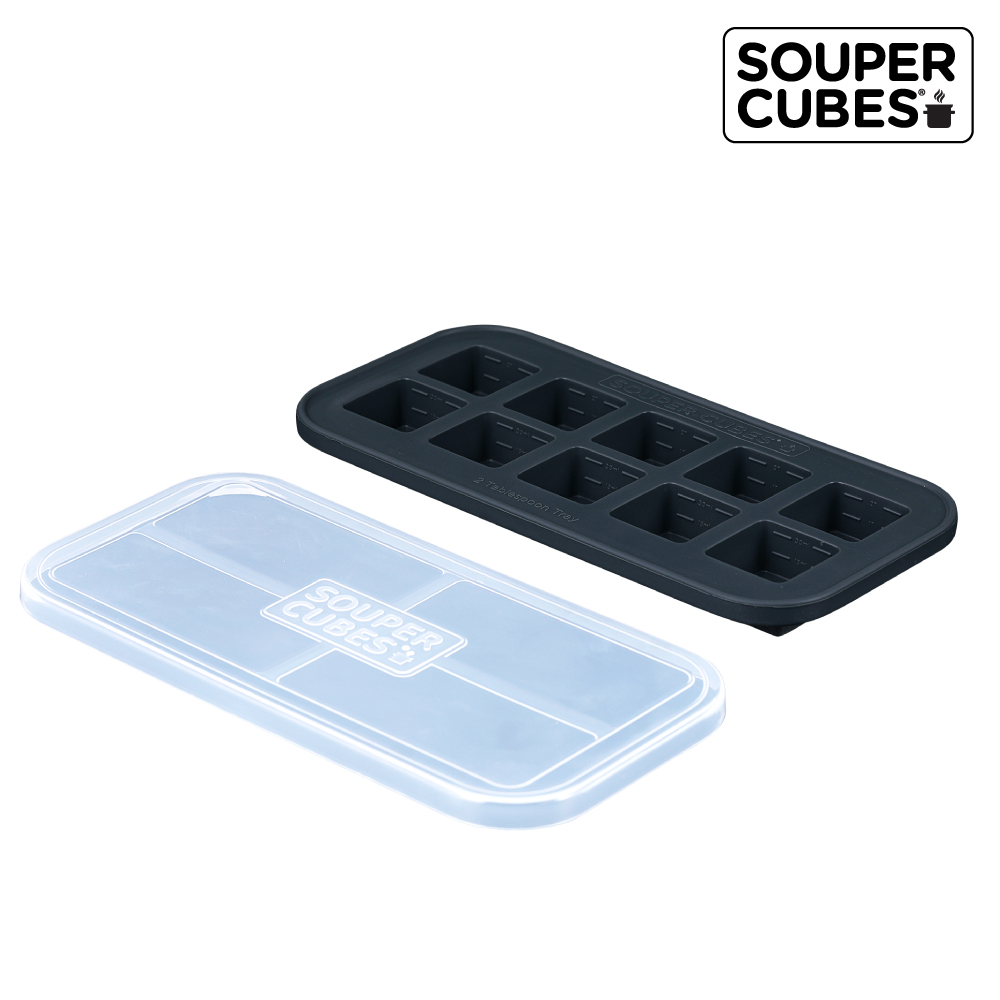 【Souper Cubes】多功能食品級矽膠保鮮盒10格 曜石灰(30ML/格)