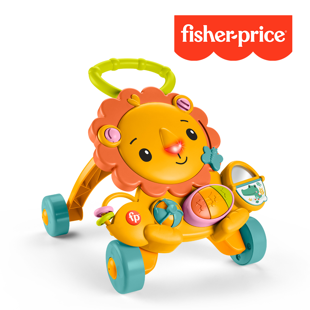 【奇哥】Fisher-Price 費雪 兩用獅子聲光踏步車-橘色