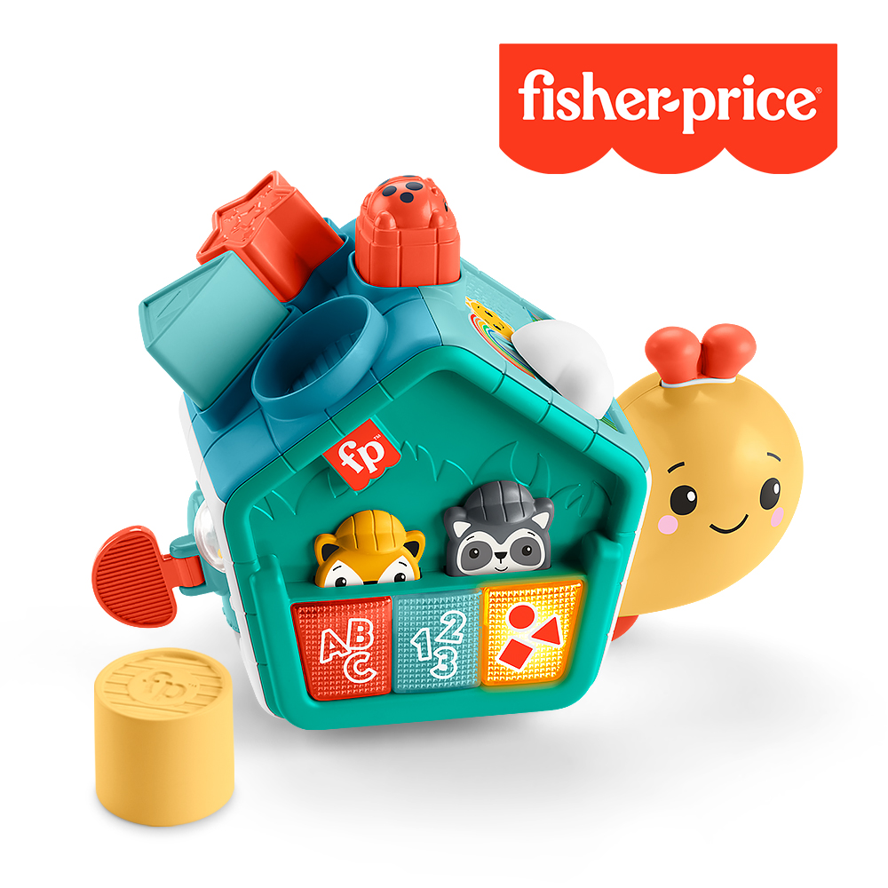 【奇哥】Fisher-Price 費雪 可愛蝸牛爬行積木盒