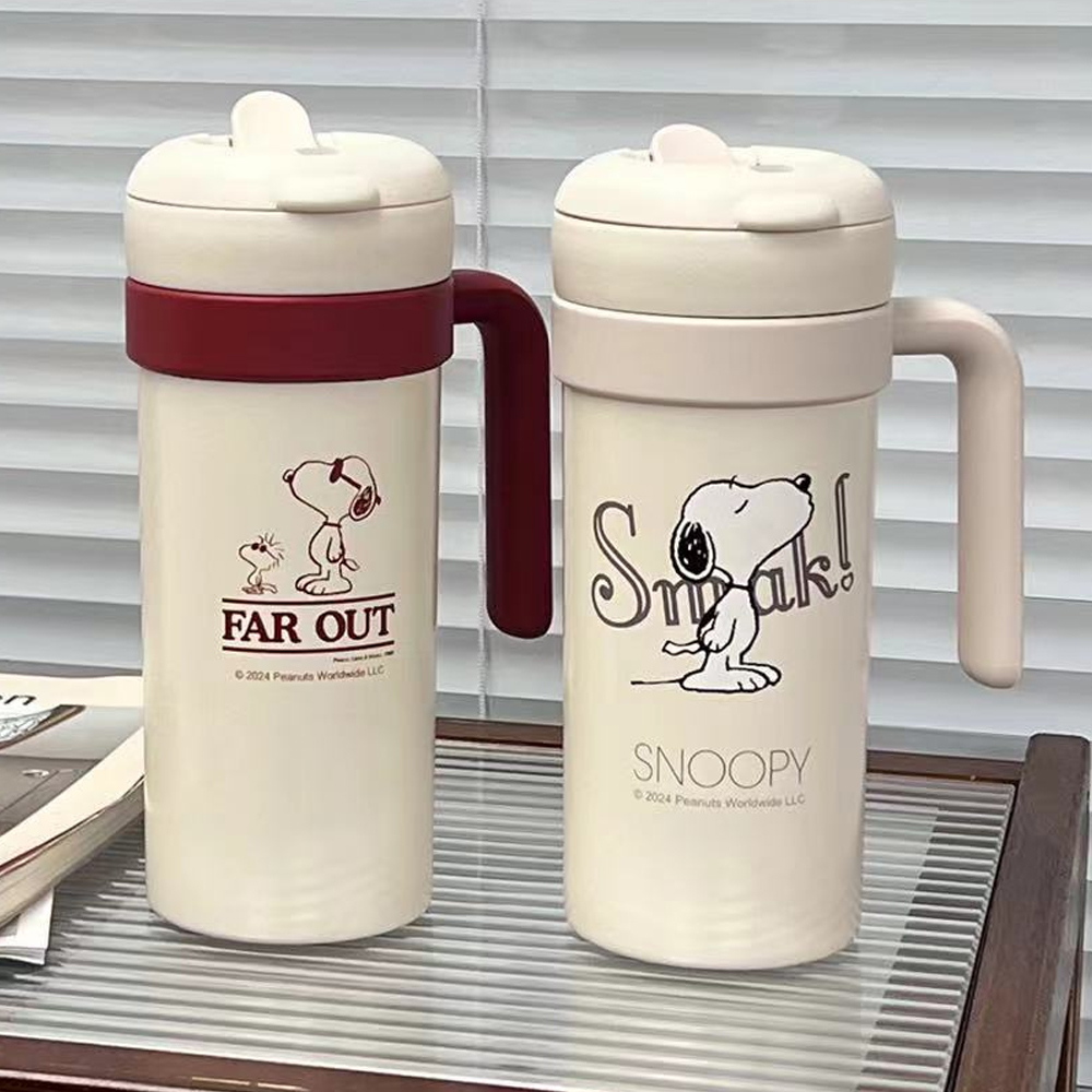【優貝選】SNOOPY 史努比超大容量 獨立茶隔 優質316不鏽鋼 咖啡杯/辦公杯/馬克杯770ML