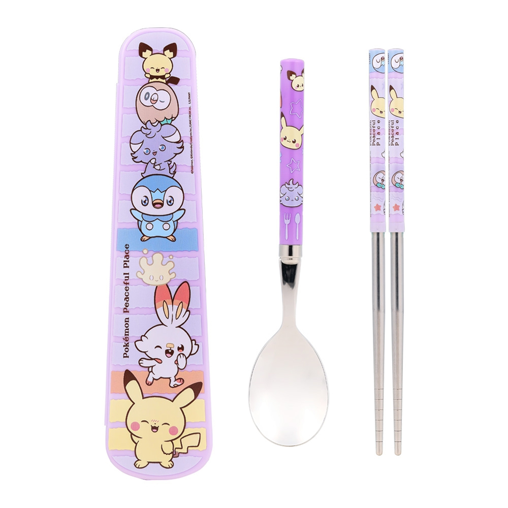 寶可夢Pokemon 環保餐具3件組(紫色)