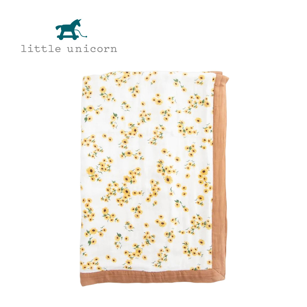 美國 Little Unicorn 寶寶竹纖毯 向日葵