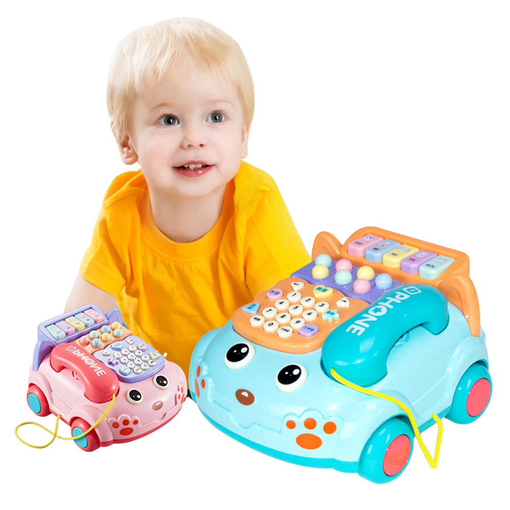 【Mesenfants】嬰兒益智音樂電話車 仿真電話機