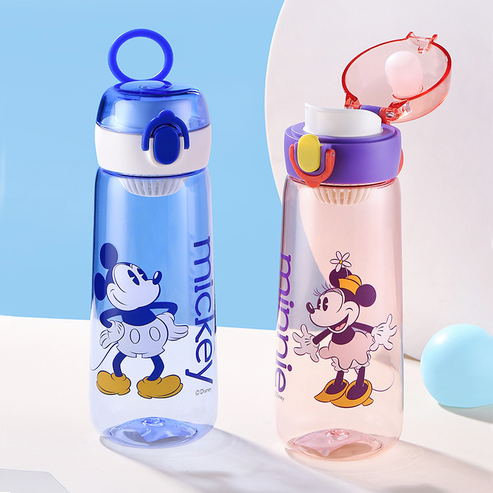 【優貝選】迪士尼 卡通明星 兒童直飲式大容量600ML便攜水壺
