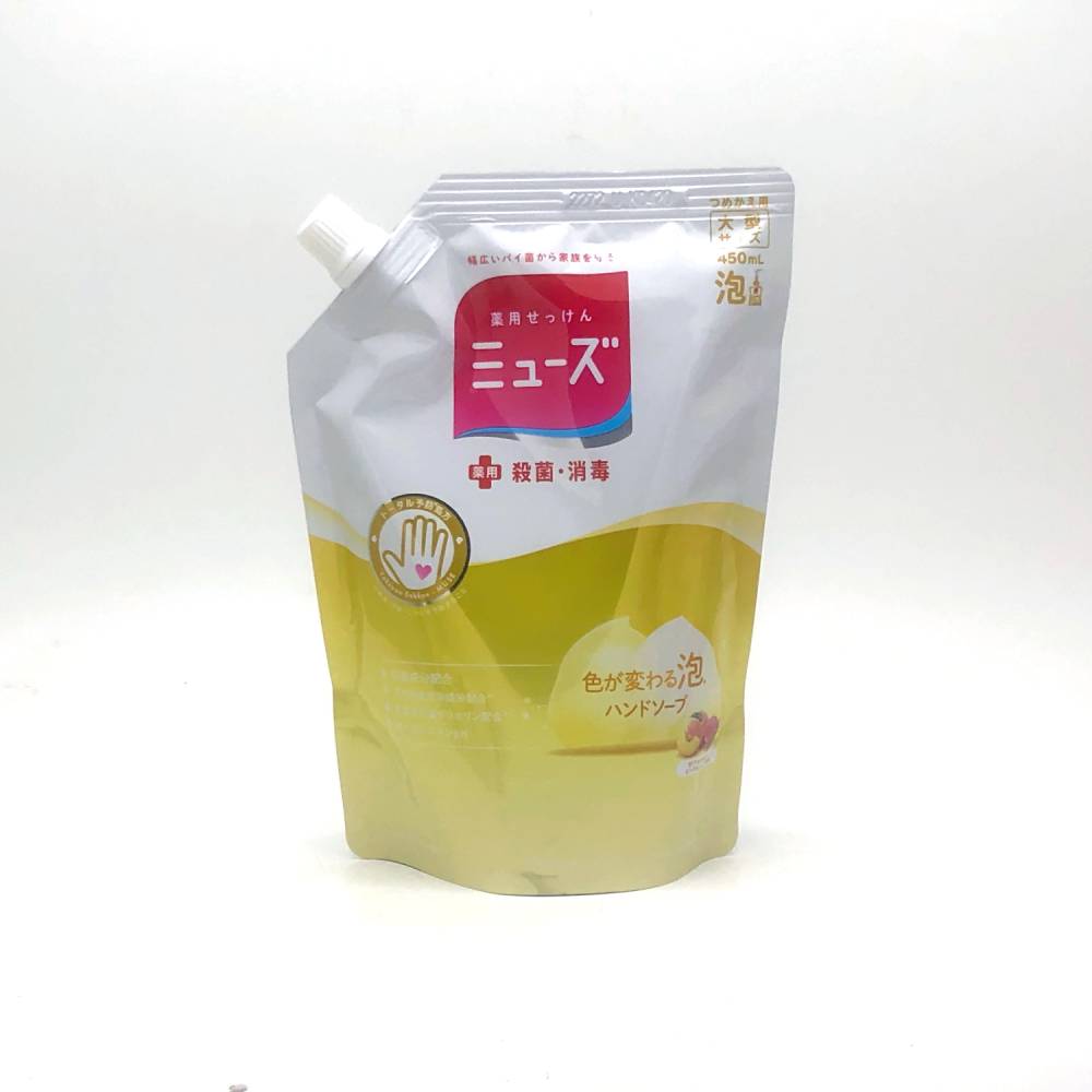 日本 MUSE 地球製藥 泡沫洗手液補充包450ml-蜜桃玫瑰/450ML(2979)