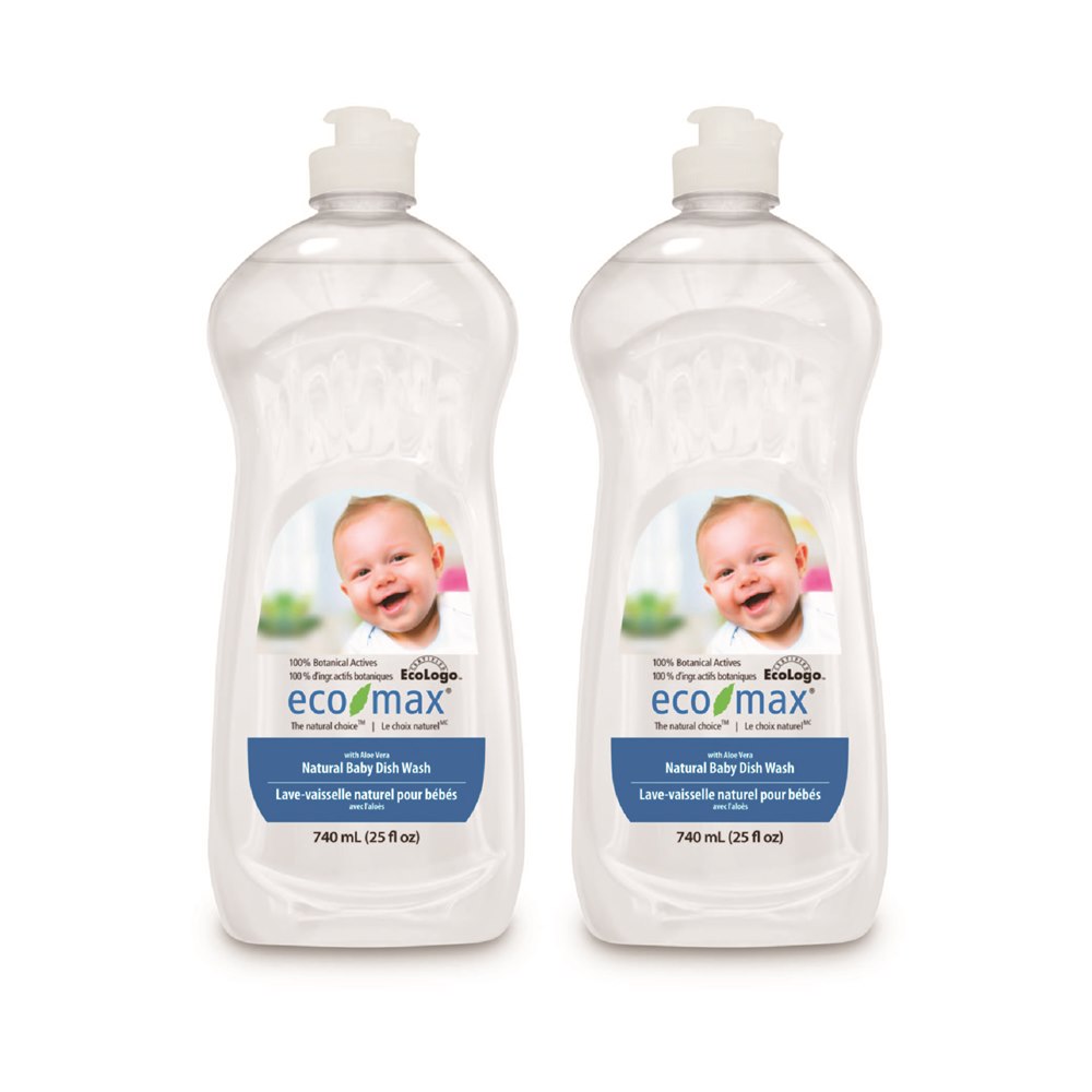 Ecomax 加拿大安可新嬰幼兒無香精奶瓶蔬果清潔液-(740ml) 兩入