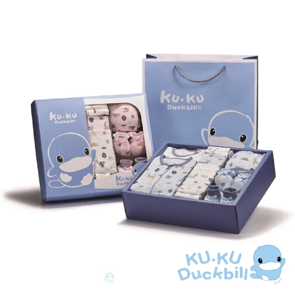 酷咕鴨 KUKU 北歐迷境森林包巾禮盒-16件組