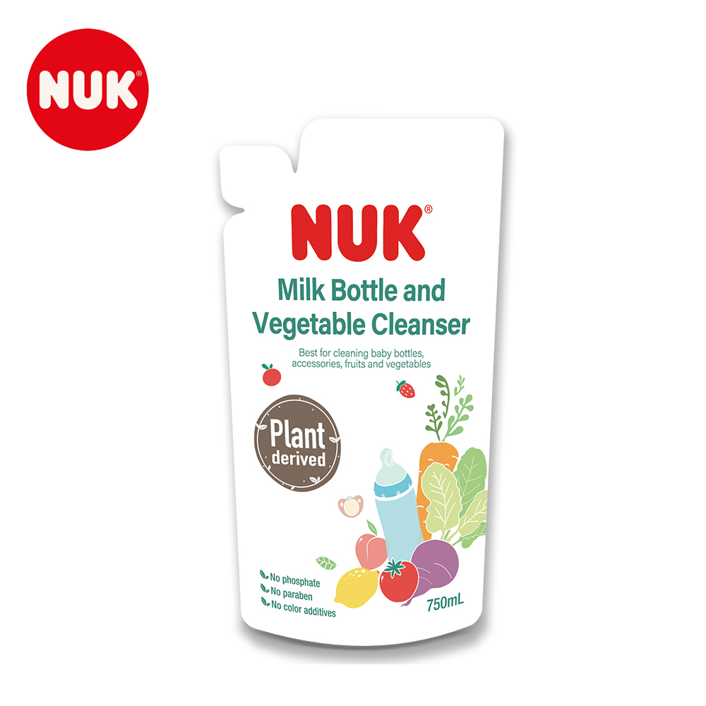 德國【NUK】植萃奶瓶蔬果清潔液補充包750ml