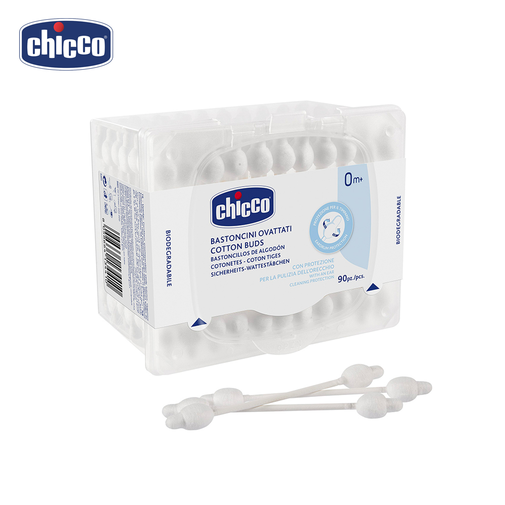 【Chicco】安全衛生護耳棉花棒90入