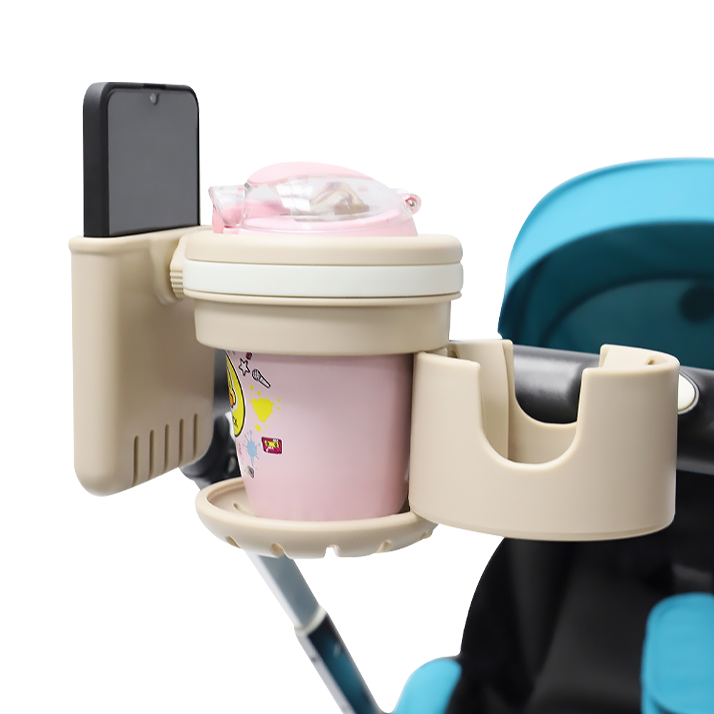 【Mesenfants】三合一嬰兒推車杯架 夾式杯架 手機架/奶瓶杯架/飲料杯架