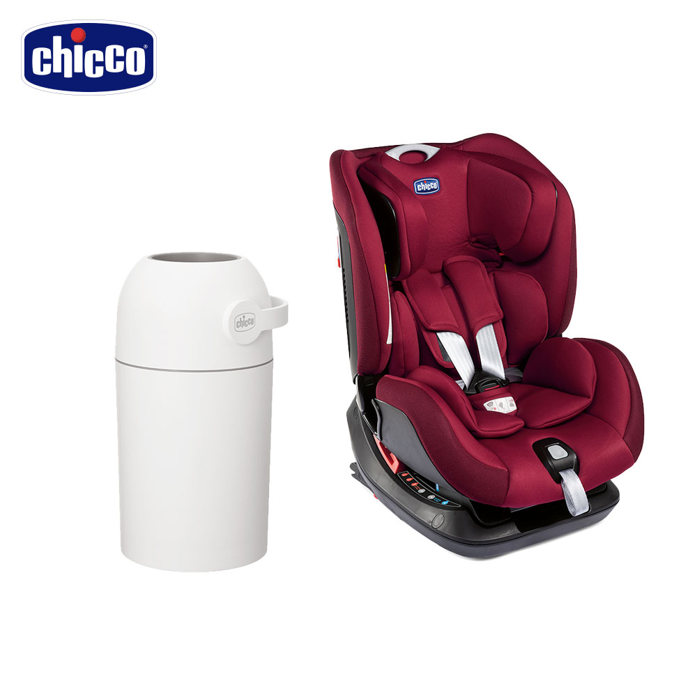 chicco-Seat up 012 Isofix安全汽座勁黑版+尿布處理器(異味密封)