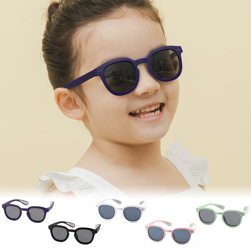 【ALEGANT】輕柔時尚兒童專用防滑輕量彈性太陽眼鏡/UV400偏光墨鏡