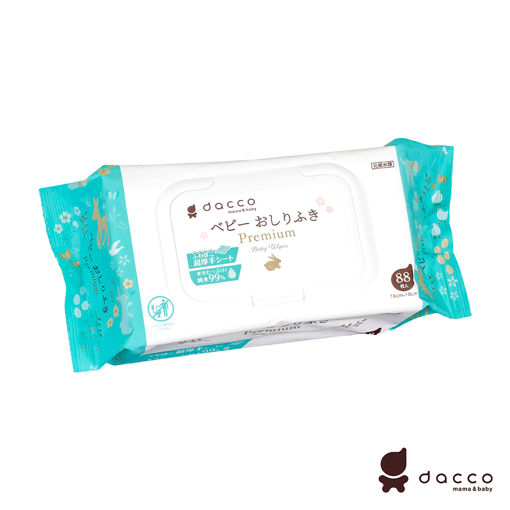 【日本Osaki】dacco超厚型濕紙巾(含蓋)88枚入