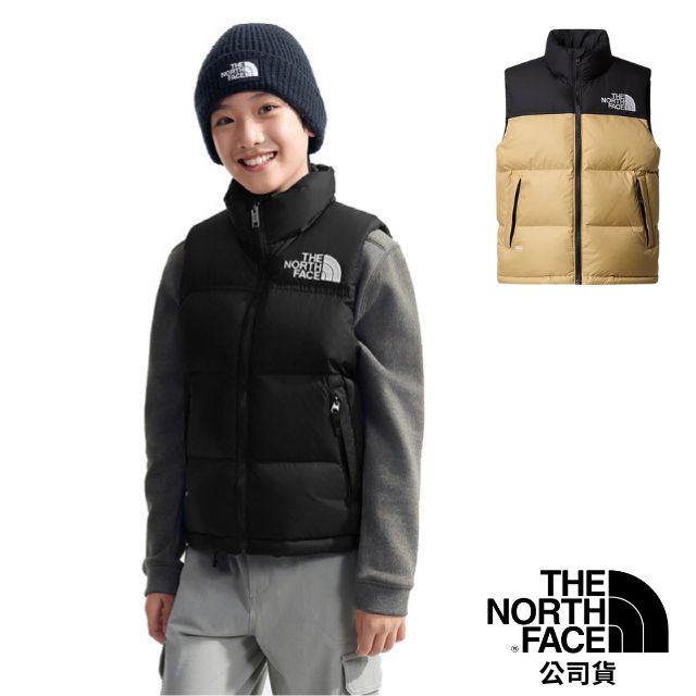 【The North Face】童/女 輕量防潑水保暖羽絨背心/8A4B