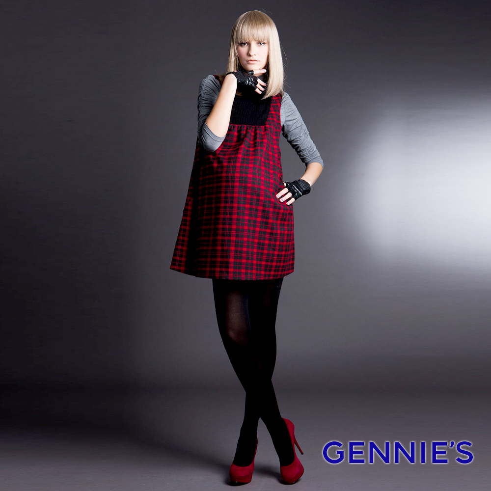 Gennies奇妮 010系列-立體高領背心洋裝(T2202)