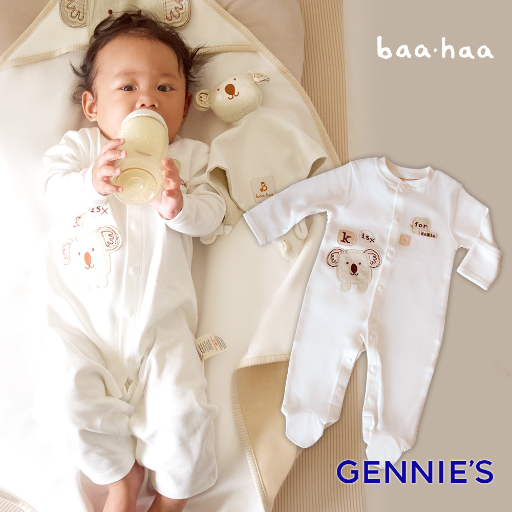 Gennies奇妮 baa.haa系列-原棉無尾熊寶寶連身衣(GP001AW0)