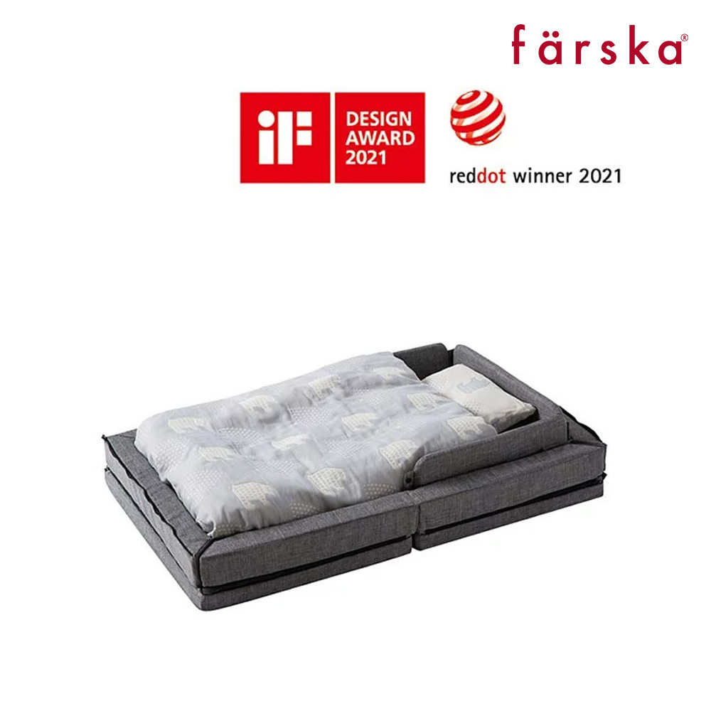 【farska】透氣好眠可攜式床墊13件組 藍莓慕斯│升級版