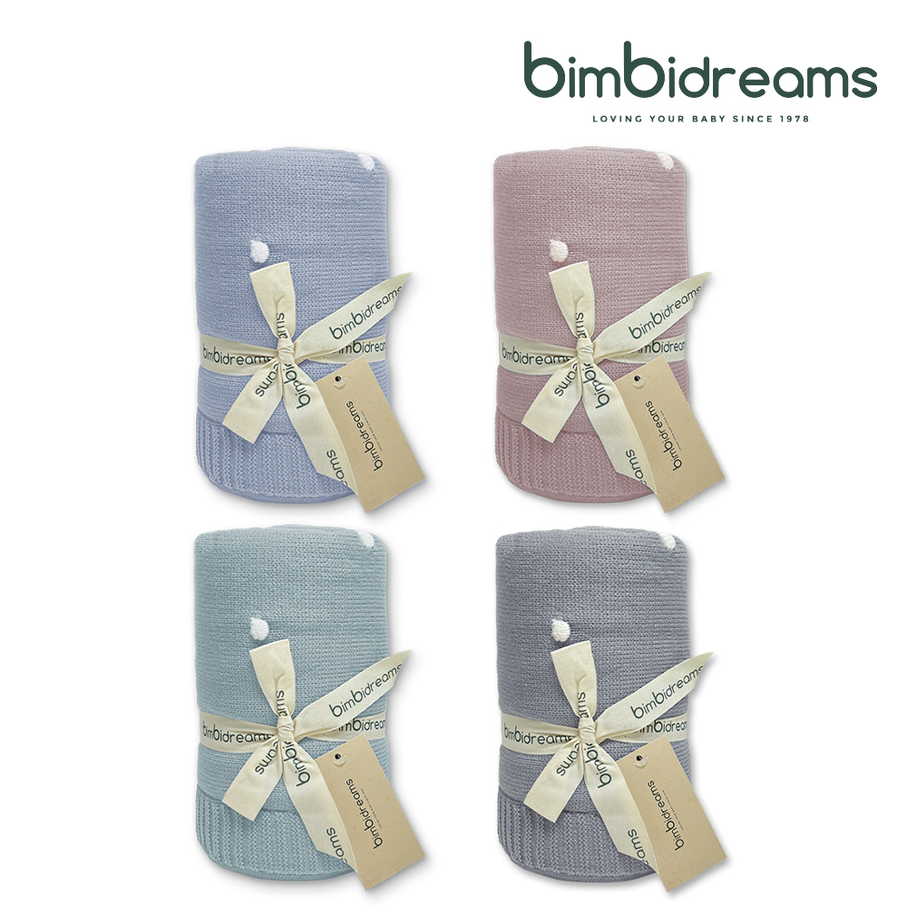 【bimbidreams】針織珊瑚絨雙面毯 80x100cm(寶寶毯 嬰兒毯 小被被 蓋被 寶寶被毯 保暖毯)