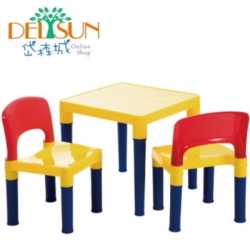 ☆ DELSUN ☆ [DELSUN 8101 兒童桌椅組 原色 DIY 多功能 臺灣製造 安檢 1桌2椅