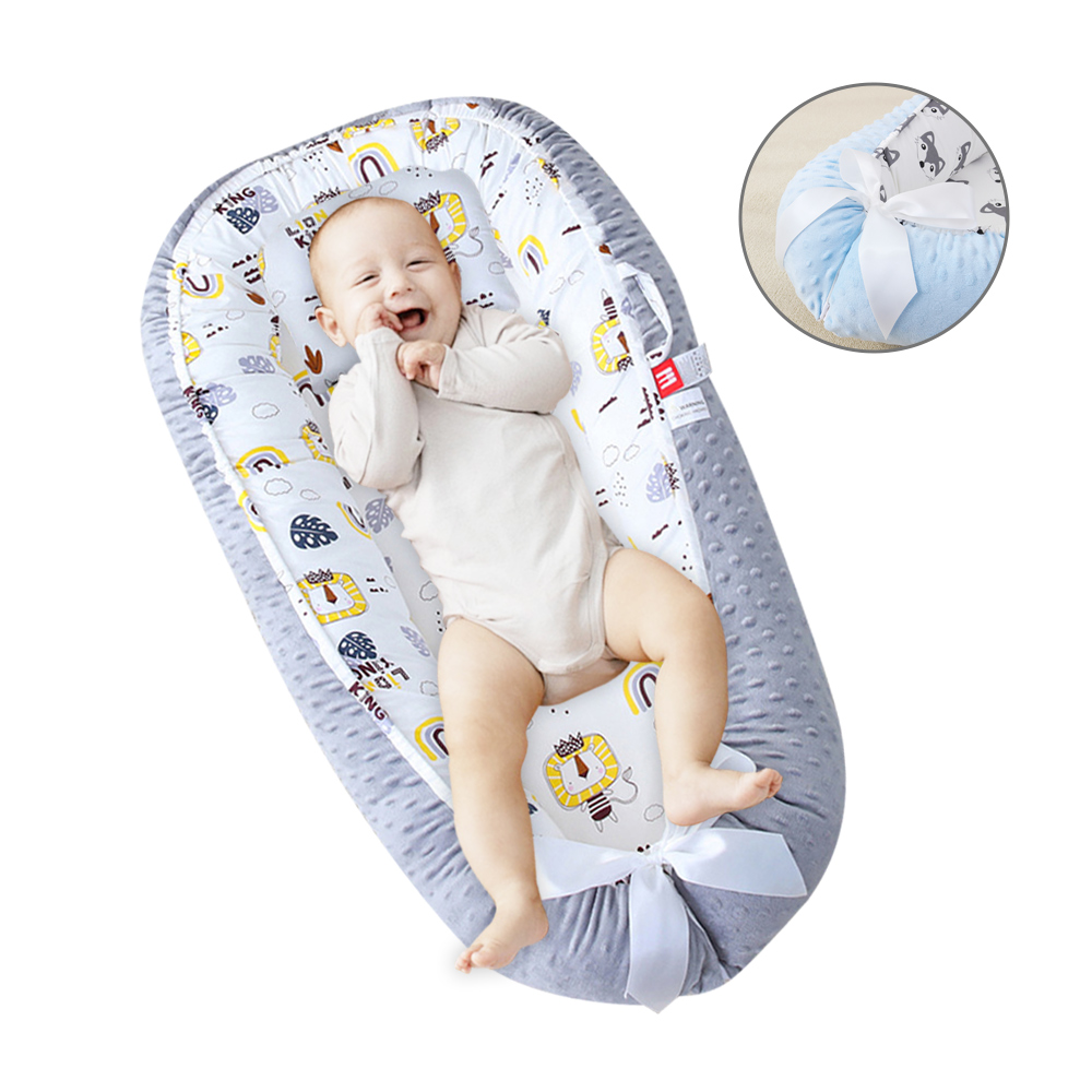 【Mesenfants】嬰兒床中床 泡泡絨加厚便攜式可折疊寶寶床(新生兒睡窩/贈枕頭/防塵袋/可拆卸內芯)