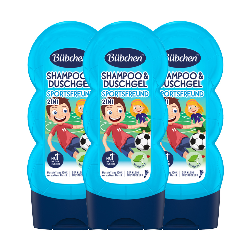 【貝臣Bubchen】運動足球洗髮沐浴乳230ml*3入