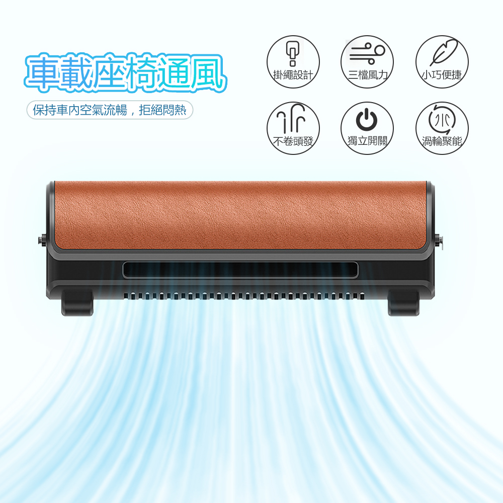 usb插線汽車座椅風扇（三檔調節 獨立開關）