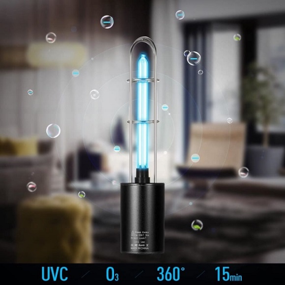 充電式便攜車用UVC紫外線+臭氧除臭殺菌燈