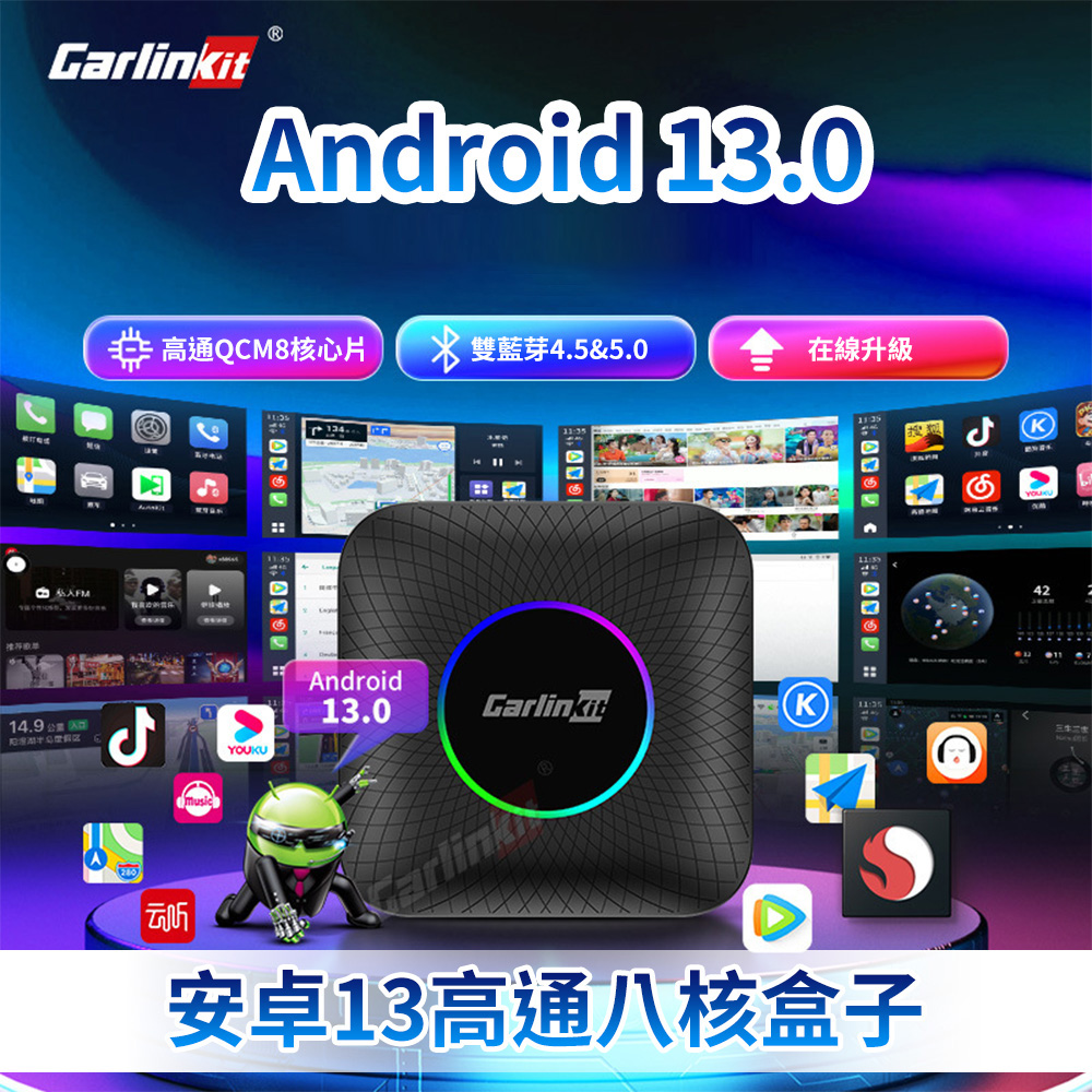 Carlinkit Tbox 安卓機13 高通6225 八核心處理器 4G/64G