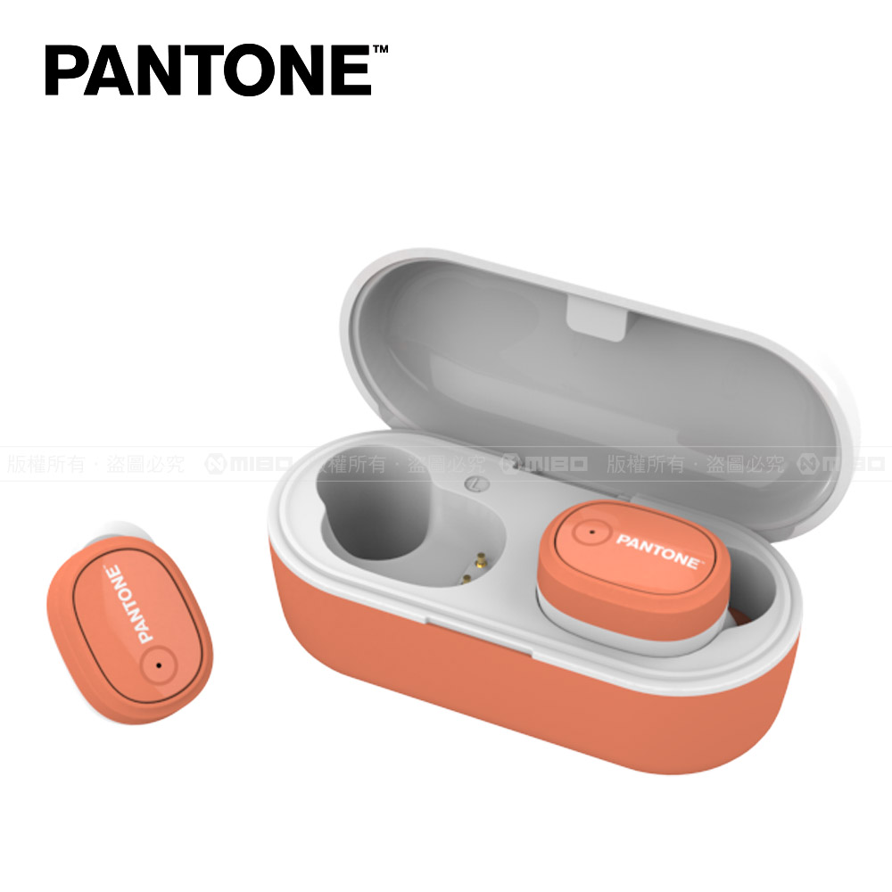 PANTONE 真無線 藍牙耳機 PT-TWS004 螢光橘
