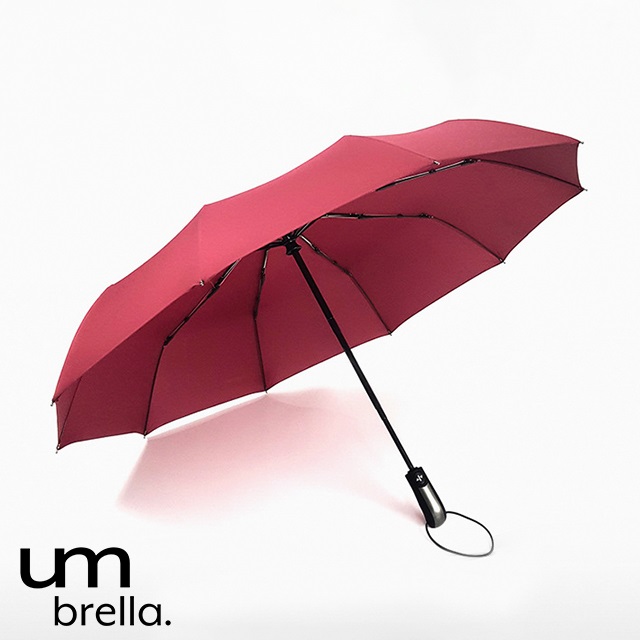 【輕量款-酒紅】10骨 超大傘面自動傘 一鍵自動開收傘 摺疊傘 雨傘 折傘