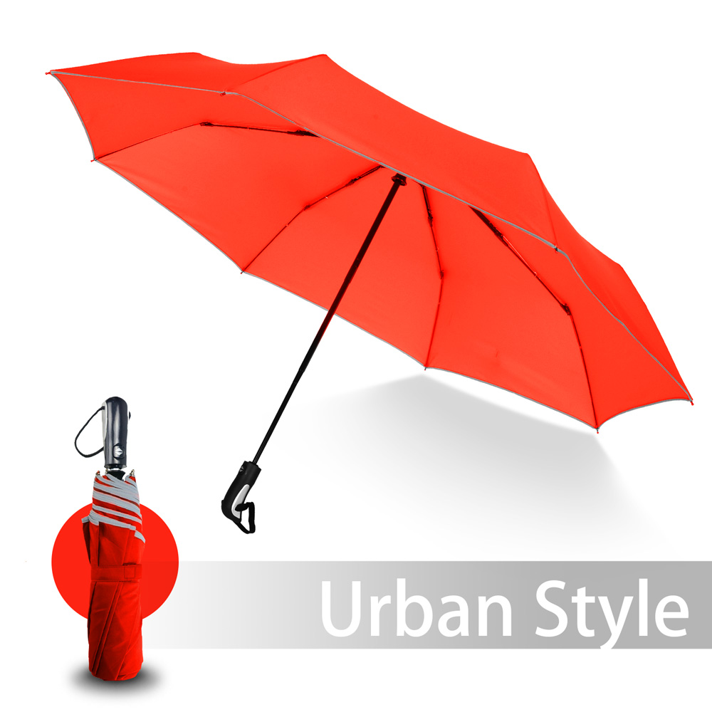 2mm 都會行旅 超大傘面抗風自動開收傘 (紅色)