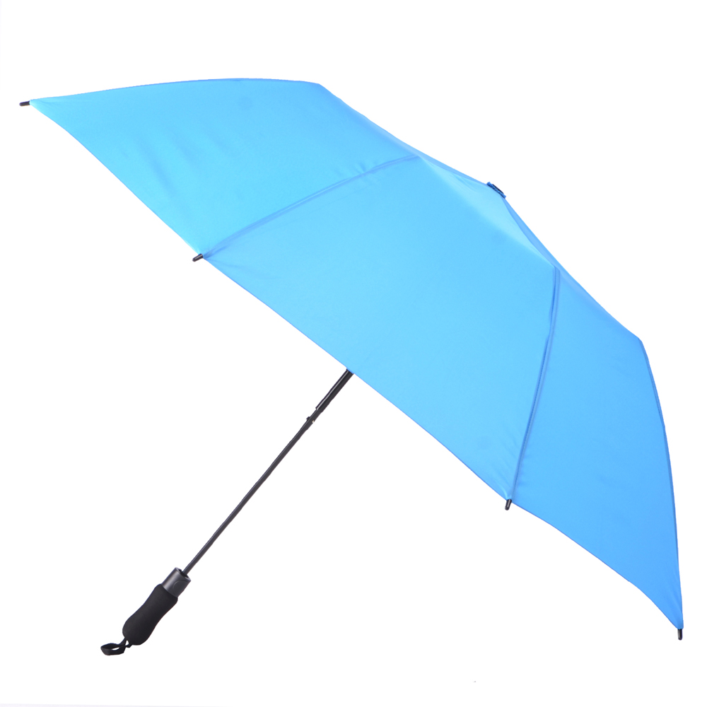 【2mm】貝斯運動風 大傘面兩折自動傘(藍色)