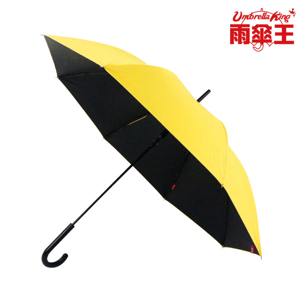 【雨傘王-終身免費維修】BigRed 輕巧無敵DARK 25吋自動直傘-黃色