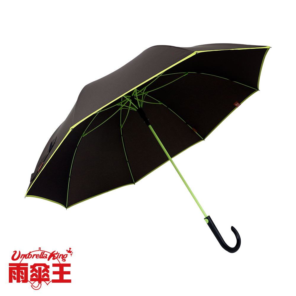 【雨傘王-終身免費維修】BigRed 螢光無敵25吋自動直傘-深咖
